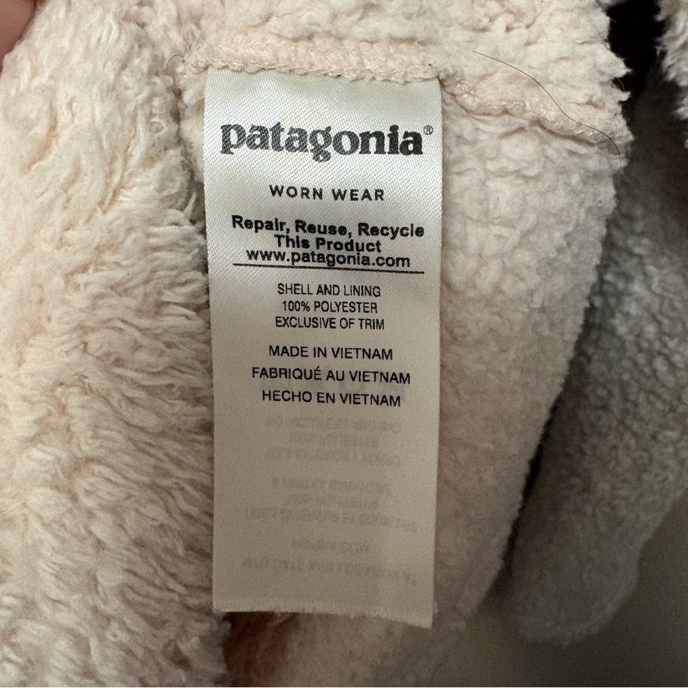 Patagonia Los Gatos Fleece 1/4 Zip Pullover Women’s Calcium Cream White Size XS - Picture 7 of 8